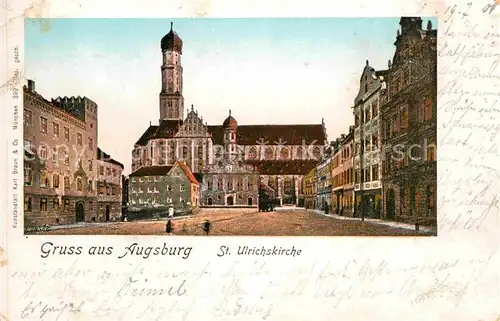 AK / Ansichtskarte Goldfensterkarte Nr. 399 Augsburg St. Ulrichskirche  Kat. Verlage