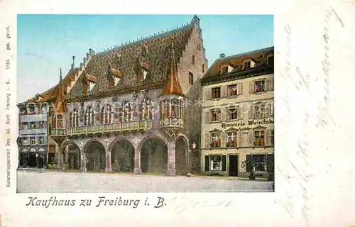AK / Ansichtskarte Goldfensterkarte Nr. 1884 Kaufhaus Freiburg im Breisgau  Kat. Verlage