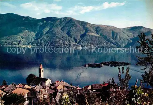 AK / Ansichtskarte Ronco sopra Ascona Panorama Blick ueber den Lago Maggiore Alpen