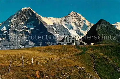 AK / Ansichtskarte Maennlichen Berghotel Eigernordwand Moench Tschuggen Berner Alpen Kat. Maennlichen