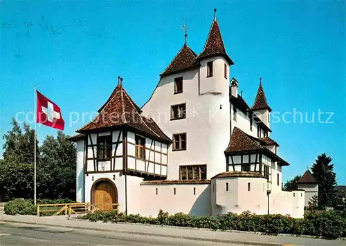 AK / Ansichtskarte Pratteln Schloss Schweizer Flagge Kat. Pratteln