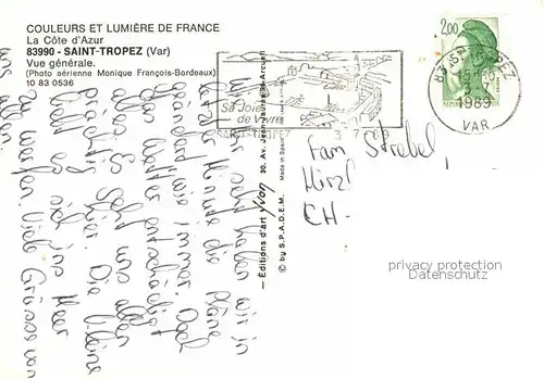 AK / Ansichtskarte Saint Tropez Var Cote d Azur vue aerienne Collection Couleurs et Lumiere de France Kat. Saint Tropez