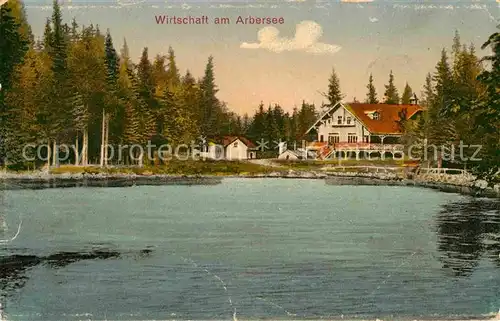 AK / Ansichtskarte Arbersee Wirtschaft Kat. Bayerisch Eisenstein