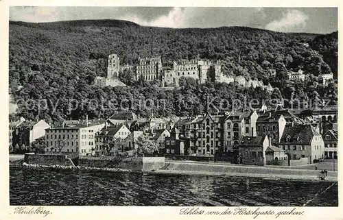 AK / Ansichtskarte Heidelberg Neckar Schloss von der Hirschgasse Kat. Heidelberg