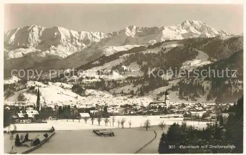 AK / Ansichtskarte Garmisch Partenkirchen mit Dreitorspitze Kat. Garmisch Partenkirchen
