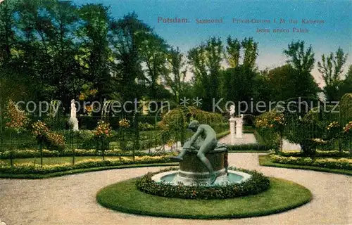 AK / Ansichtskarte Potsdam Sanssouci Privatgarten der Kaiserin beim neuen Palais Kat. Potsdam