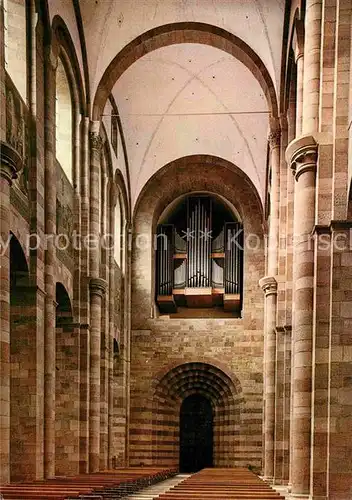 AK / Ansichtskarte Kirchenorgel Kaiserdom Speyer Mittelschiff Eingangsportall Kat. Musik