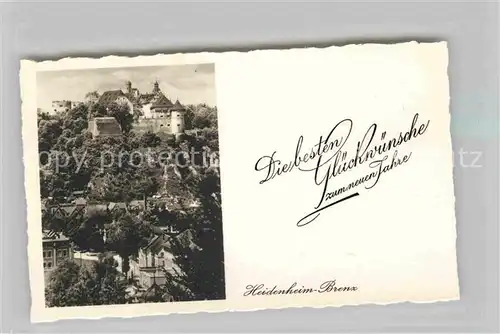 AK / Ansichtskarte Heidenheim Brenz Schloss Neujahrsglueckwuensche Kat. Heidenheim an der Brenz