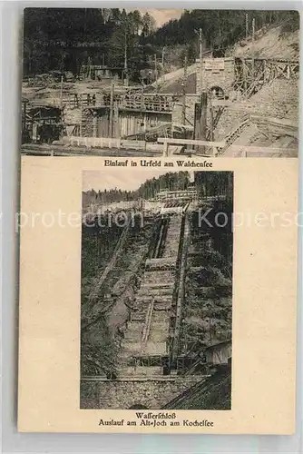 AK / Ansichtskarte Urfeld Walchensee Kraftwerk im Bau Kat. Kochel a.See