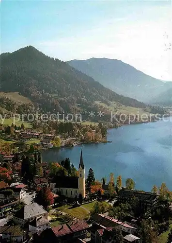 AK / Ansichtskarte Schliersee Fliegeraufnahme Pfarrkirche St. Sixtus Kat. Schliersee