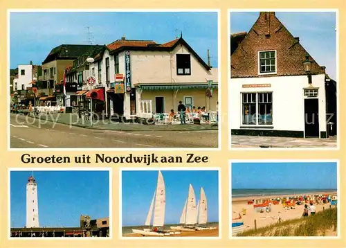 AK / Ansichtskarte Noordwijk aan Zee  Strand Leuchtturm  Kat. Noordwijk