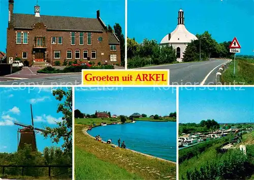 AK / Ansichtskarte Arkel Kirche Camping Windmuehle  Kat. Hoogstede