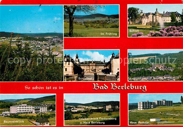 AK / Ansichtskarte Bad Berleburg Schloss Baumrainklinik Haus Rothaar