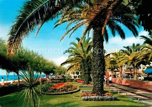 AK / Ansichtskarte Pietra Ligure Giardini pubblici a mare Riviera delle Palme Promenade Palmen