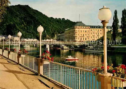 AK / Ansichtskarte Bad Ems Roemerbad mit Kurbruecke an der Lahn Kat. Bad Ems