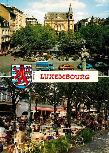 AK / Ansichtskarte Luxembourg Luxemburg Place d Armes Strassencafes Kat. Luxembourg