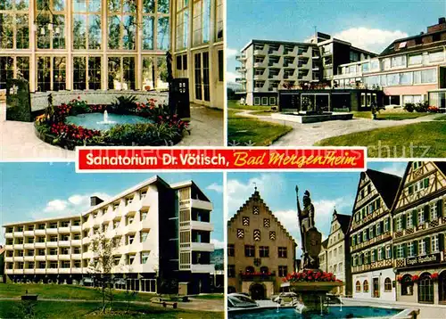 AK / Ansichtskarte Bad Mergentheim Sanatorium Dr Voetisch Brunnen Altstadt Fachwerkhaeuser Kat. Bad Mergentheim
