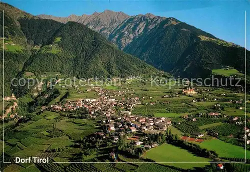 AK / Ansichtskarte Dorf Tirol gegen Hahnenkamm Fliegeraufnahme Kat. Tirolo