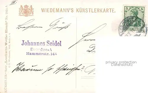 AK / Ansichtskarte Verlag Wiedemann WIRO Nr. 1831 A Loschwitz Weisser Hirsch Drahtseilbahn Kat. Verlage