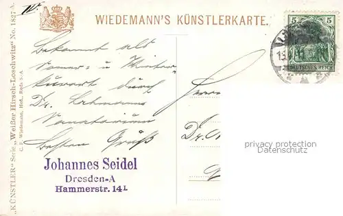 AK / Ansichtskarte Verlag Wiedemann WIRO Nr. 1827 A Weisser Hirsch Loschwitz Totalansicht  Kat. Verlage