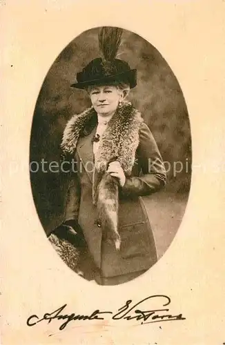 AK / Ansichtskarte Adel Preussen Kaiserin Auguste Viktoria Hutmode Mode Frauenhilfe  Kat. Koenigshaeuser