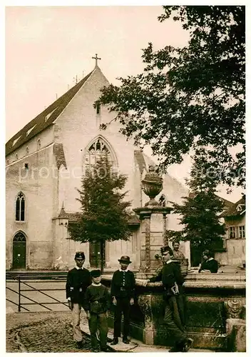 AK / Ansichtskarte Basel BS Peterskirche Petersbrunnen vor 1877 aus Postkartenbuch "Basel in alten Ansichten" Repro Kat. Basel