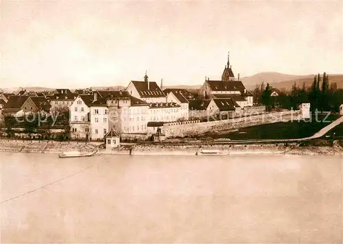 AK / Ansichtskarte Basel BS Theodorskirche Herrenmatte vor 1877 aus Postkartenbuch "Basel in alten Ansichten" Repro Kat. Basel