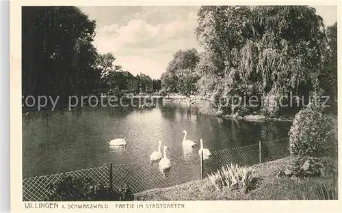 AK / Ansichtskarte Villingen Schwenningen Partie im Stadtgarten Kat. Villingen Schwenningen