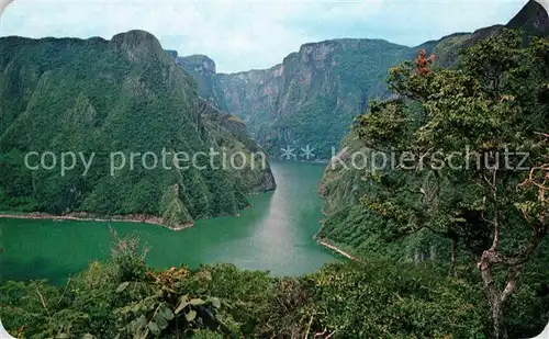 AK / Ansichtskarte Chiapas Mexico Torres Dam Chicoasen at the Sumidero Canyon