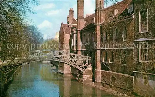 AK / Ansichtskarte Cambridge Cambridgeshire The Wooden Bridge of Queens College