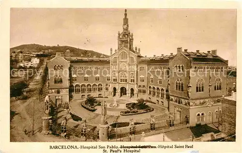 AK / Ansichtskarte Barcelona Cataluna Hospital San Pablo  Kat. Barcelona