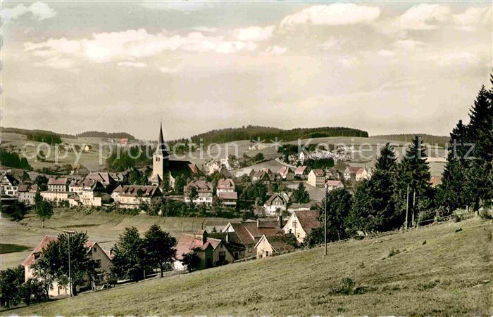 AK / Ansichtskarte Schonach Schwarzwald Kirche Panorama Kat. Schonach
