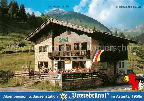 AK / Ansichtskarte Moertschach Alpenpension Jausenstation Petersbruennl Stellhoehe Melenwaende Kat. Moertschach