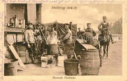 AK / Ansichtskarte Militaria Feldkueche Soldaten Deutschland Weltkrieg 1914 15 Reserve Division 