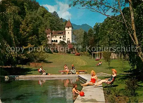 AK / Ansichtskarte Bad Ragaz Touring Mot Hotel Schloss Ragas Swimming Pool Kat. Bad Ragaz