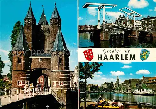 AK / Ansichtskarte Haarlem Stadttor Ziehbruecke Grachten Kat. Haarlem