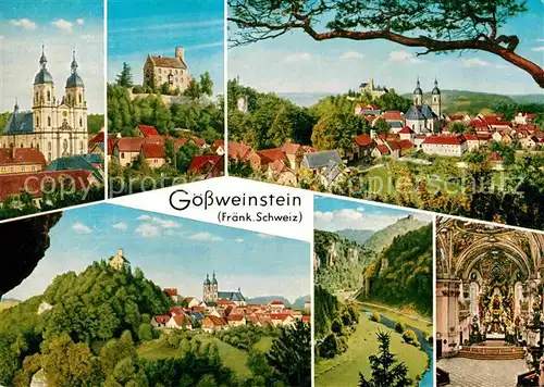 AK / Ansichtskarte Goessweinstein Kirche Schloss Panorama Kircheninneres Kat. Goessweinstein