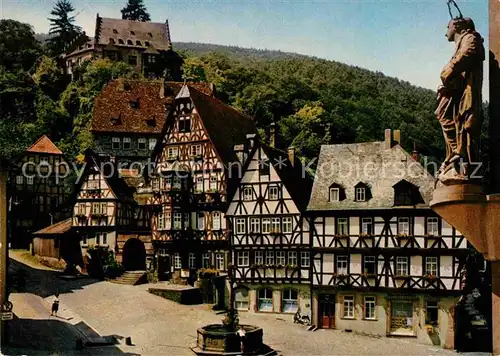 AK / Ansichtskarte Miltenberg Main Marktplatz mit Burgblick Kat. Miltenberg