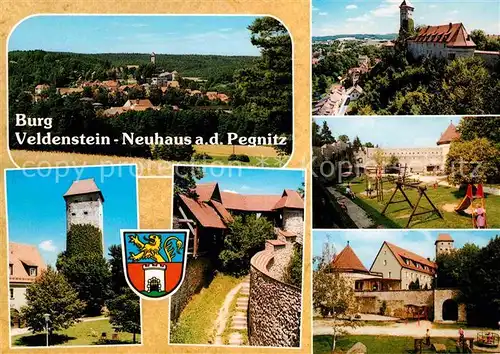 AK / Ansichtskarte Neuhaus Pegnitz Burg Veldenstein Teilansichten Spielplatz Kat. Neuhaus a.d.Pegnitz