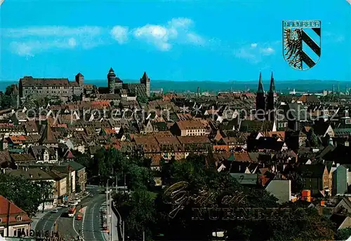 AK / Ansichtskarte Nuernberg Altstadt mit Burg und St Sebalduskirche Kat. Nuernberg