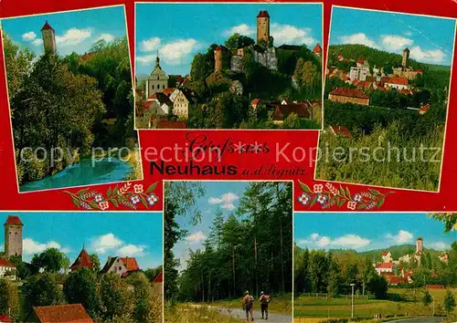 AK / Ansichtskarte Neuhaus Pegnitz Teilansichten mit Schloss Kat. Neuhaus a.d.Pegnitz