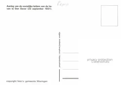 AK / Ansichtskarte Den Oever Aanlag van de Oosterlkijke leidam  Kat. 