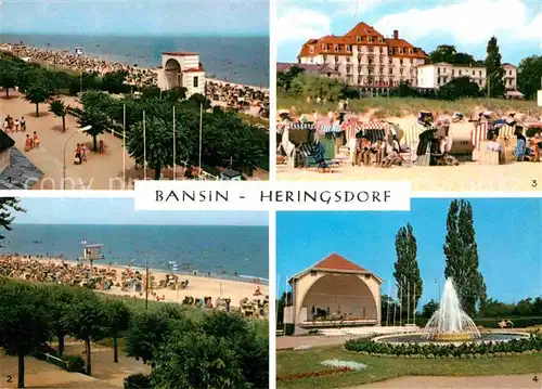 AK / Ansichtskarte Bansin Ostseebad Heringsdorf Strand Konzertplatz Kat. Heringsdorf