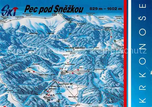 AK / Ansichtskarte Pec pod Snezkou Skigebiet Lagekarte Kat. Petzer