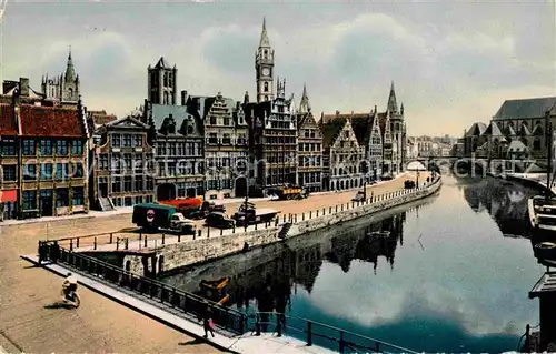 AK / Ansichtskarte Gand Belgien Quai aux Herbes Kat. Gent Flandern