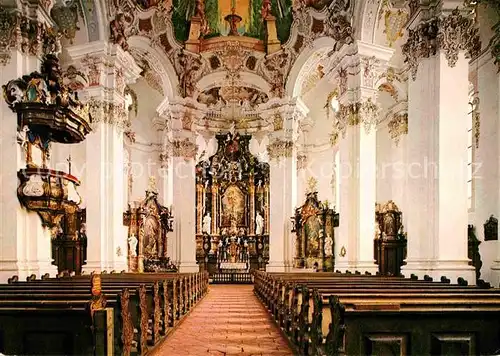 AK / Ansichtskarte Steinhausen Bad Schussenried Wallfahrtskirche Innenansicht Barock Kat. Bad Schussenried