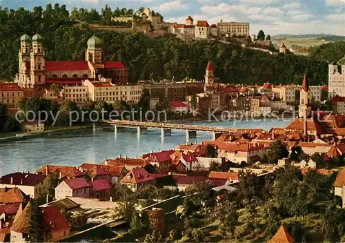 AK / Ansichtskarte Passau Blick ueber Inn und Innstadt Altstadt mit Dom und Oberhaus Kat. Passau