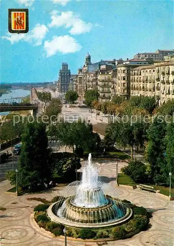 AK / Ansichtskarte Lleida Plaza del Gobierno Civil Surtidor Kat. Lleida