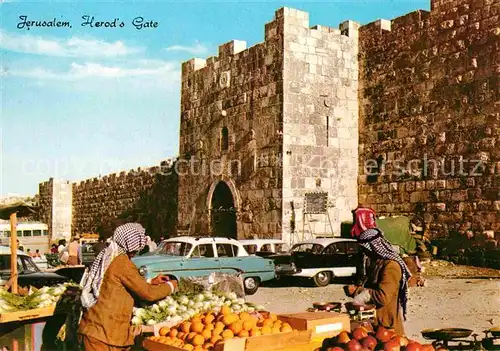 AK / Ansichtskarte Jerusalem Yerushalayim Herods Gate also named the Gate of Flowers Kat. Israel