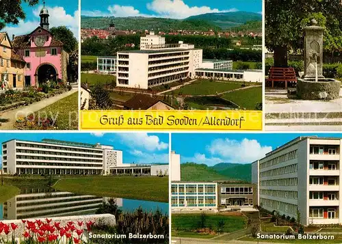 AK / Ansichtskarte Bad Sooden Allendorf Tor Sanatorium Brunnen Kat. Bad Sooden Allendorf